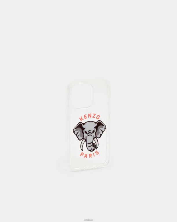 Kenzo للجنسين حالة آيفون 14 برو الرمادي اللؤلؤ 84BVD809
