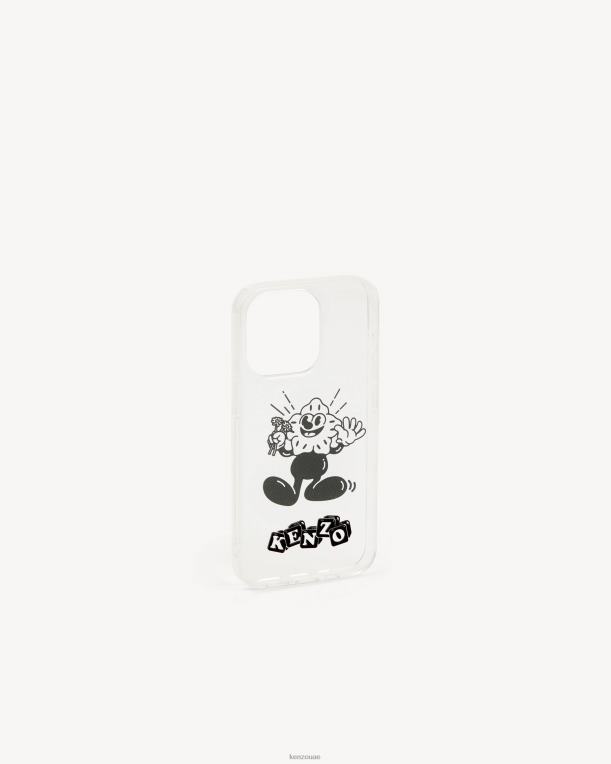Kenzo للجنسين حالة آيفون 14 برو أسود 84BVD833