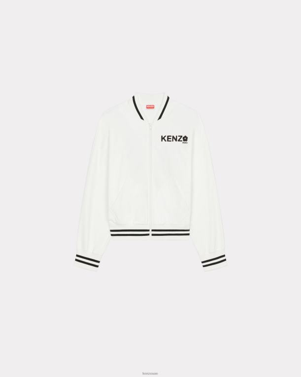 Kenzo نحيف سترة بوكي فلاور 2.0 بوصة بسحاب قبالة الأبيض 84BVD550