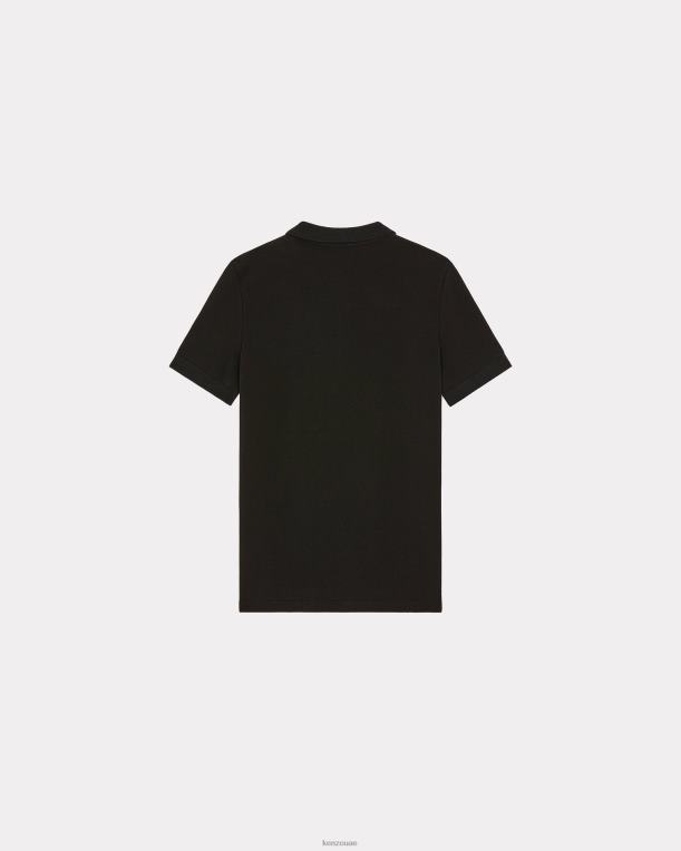 Kenzo نحيف قميص بولو كريست من بوكي فلاور 2 أسود 84BVD627