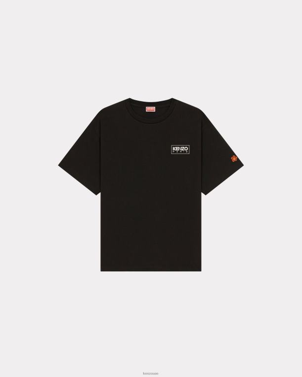 Kenzo رجال باريس تي شيرت كبير الحجم أسود 84BVD100