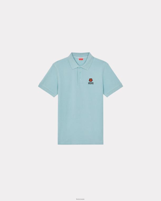 Kenzo رجال قميص بولو كريست من بوكي فلاور السماء الزرقاء 84BVD105
