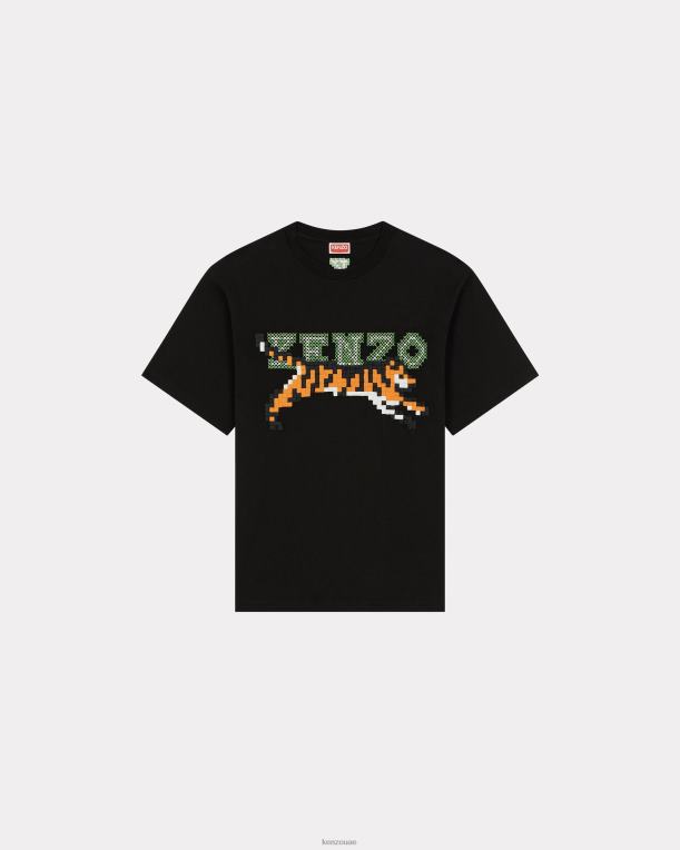 Kenzo رجال تيشيرت بيكسل أسود 84BVD14