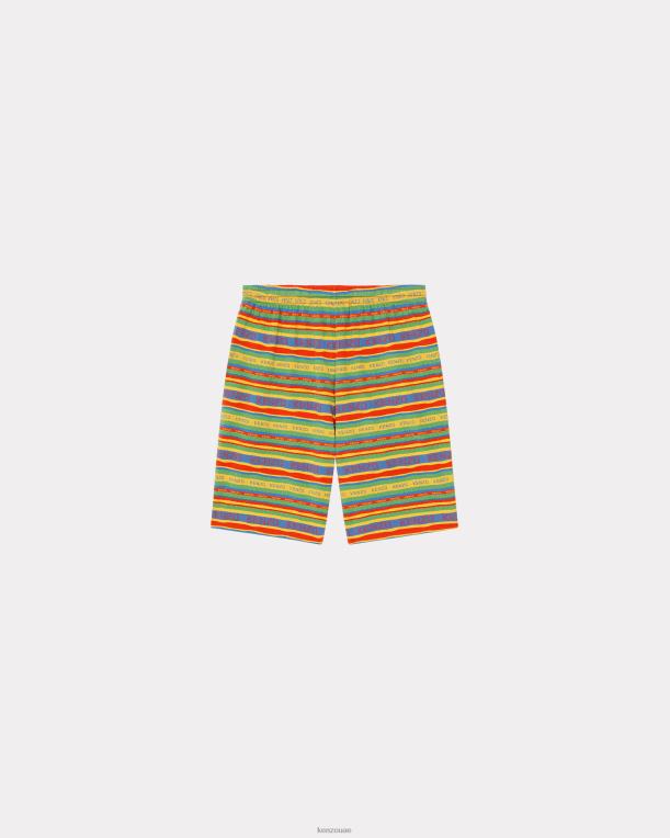 Kenzo رجال شورت خطوط ركوب الأمواج أصفر ذهبي 84BVD143