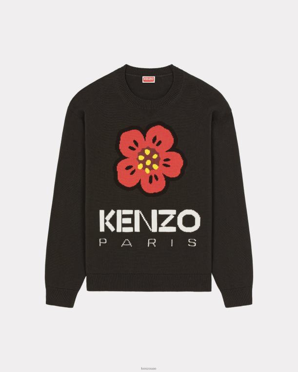 Kenzo رجال سترة زهرة بوكي أسود 84BVD153
