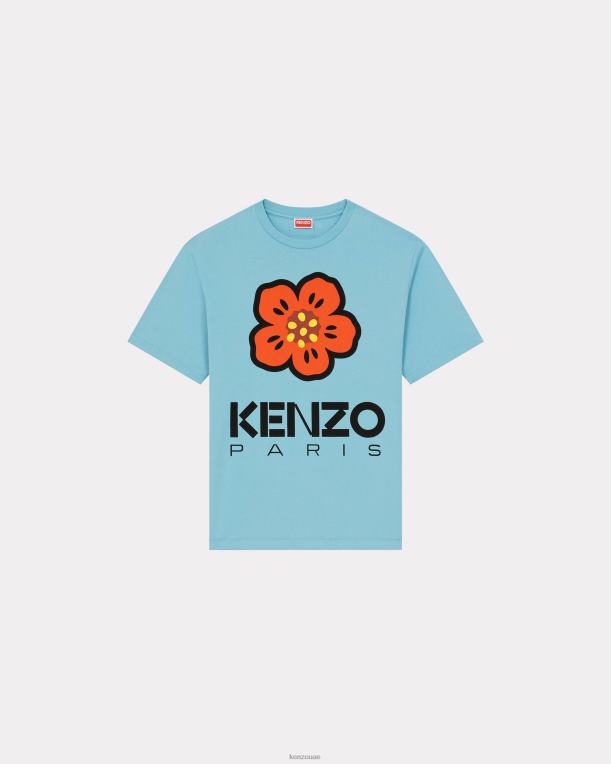 Kenzo رجال تي شيرت زهرة بوكي ازرق سماوي 84BVD175