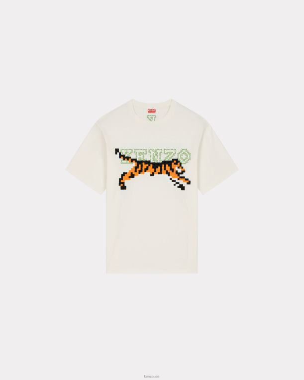Kenzo رجال تيشيرت بيكسل قبالة الأبيض 84BVD189