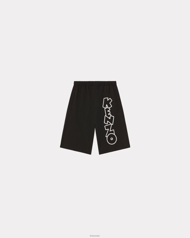 Kenzo رجال شورت الصوف أسود 84BVD203