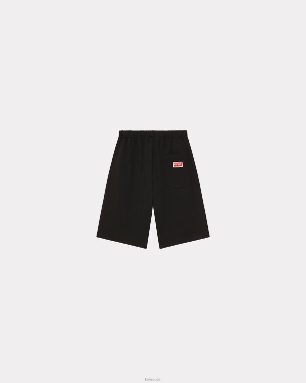 Kenzo رجال شورت الصوف أسود 84BVD203
