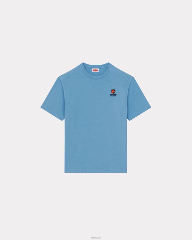 Kenzo رجال تي شيرت بوكي فلاور كريست ازرق سماوي 84BVD207