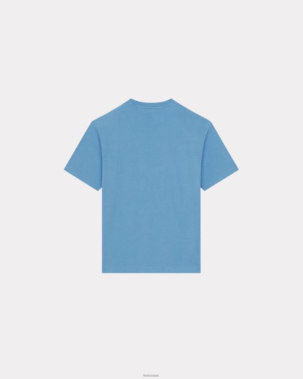 Kenzo رجال تي شيرت بوكي فلاور كريست ازرق سماوي 84BVD207