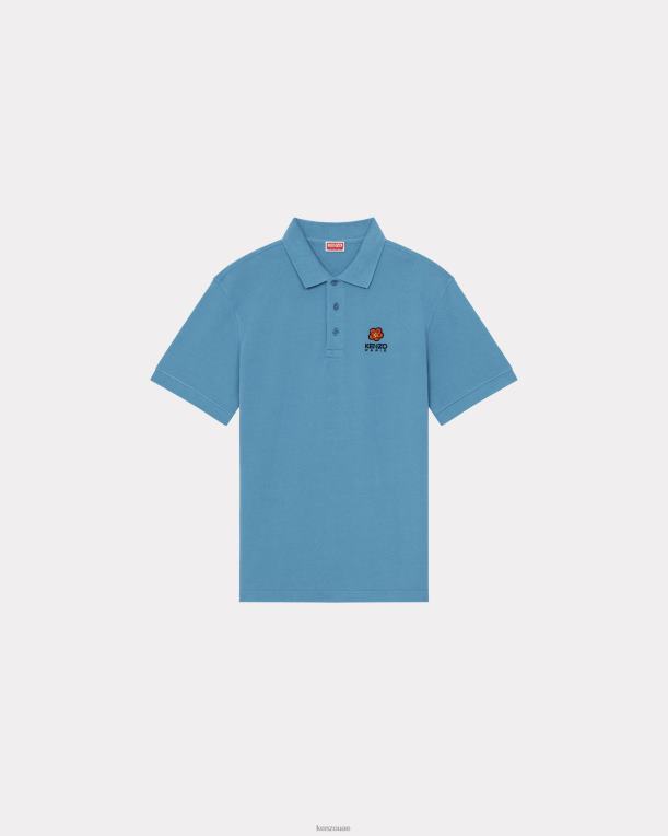 Kenzo رجال قميص بولو كريست من بوكي فلاور ازرق سماوي 84BVD24