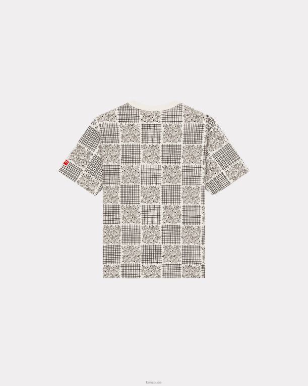 Kenzo رجال تي شيرت مرقعة قبالة الأبيض 84BVD250