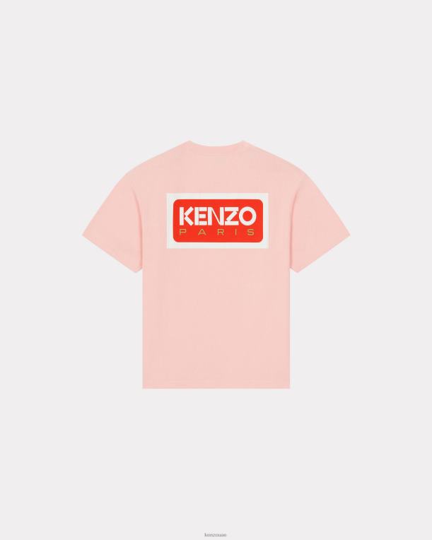 Kenzo رجال باريس تي شيرت كبير الحجم تلاشى الوردي 84BVD283