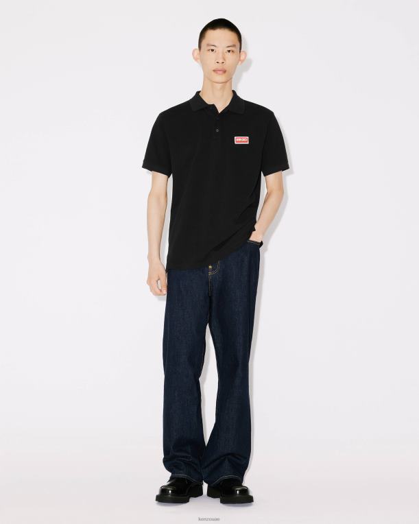 Kenzo رجال قميص بولو باريس أسود 84BVD291