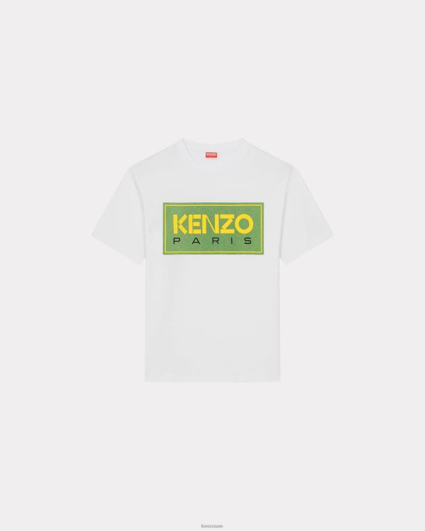 Kenzo رجال تي شيرت باريس أبيض 84BVD293