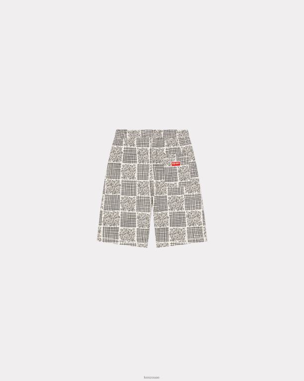 Kenzo رجال السراويل المرقعة قبالة الأبيض 84BVD297