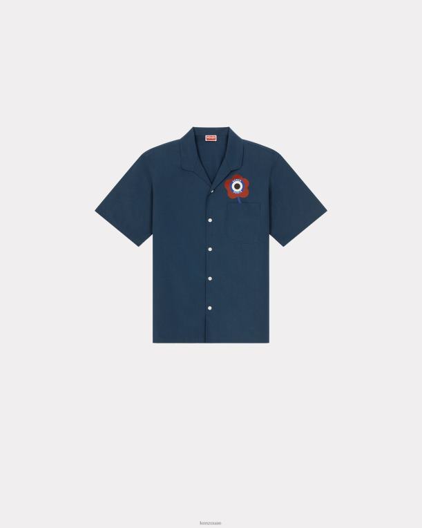 Kenzo رجال الهدف "قميص هاواي منتصف الليل الأزرق 84BVD299
