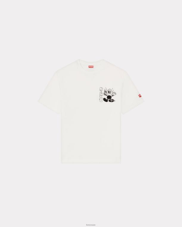 Kenzo رجال تي شيرت بوكي قبالة الأبيض 84BVD31