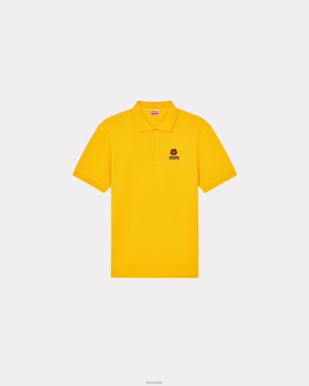 Kenzo رجال قميص بولو كريست من بوكي فلاور أصفر ذهبي 84BVD319