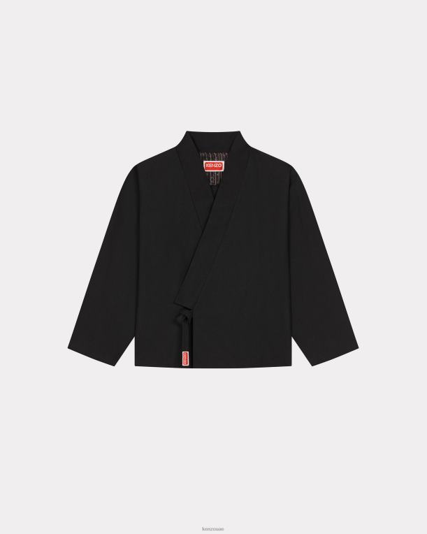 Kenzo رجال سترة كيمونو أسود 84BVD343