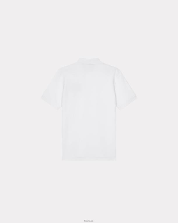 Kenzo رجال قميص بولو باريس أبيض 84BVD344