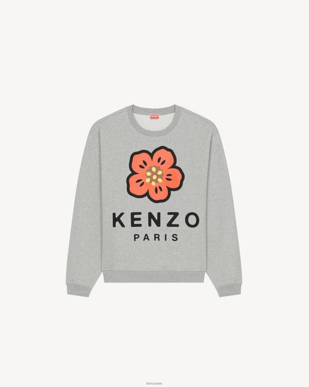 Kenzo رجال سترة بوكي فلاور الرمادي اللؤلؤ 84BVD365