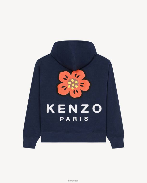 Kenzo رجال سترة بوكي فلاور كبيرة الحجم منتصف الليل الأزرق 84BVD366