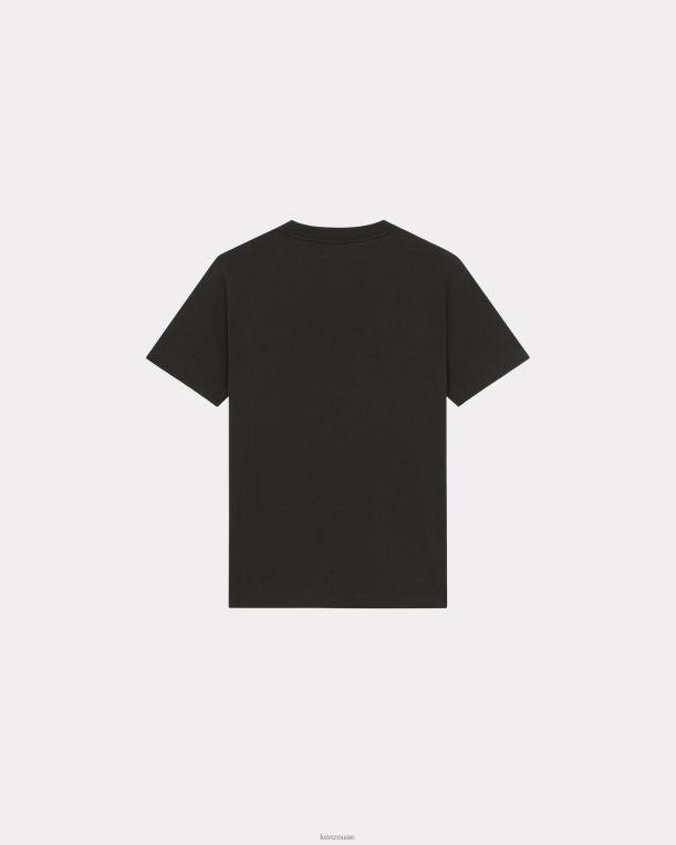 Kenzo نحيف باريس تي شيرت فضفاض أسود 84BVD405
