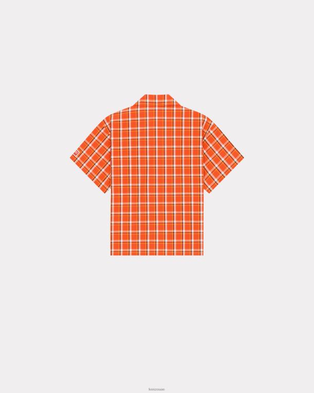 Kenzo نحيف قميص مربع الشكل أحمر متوسط 84BVD436