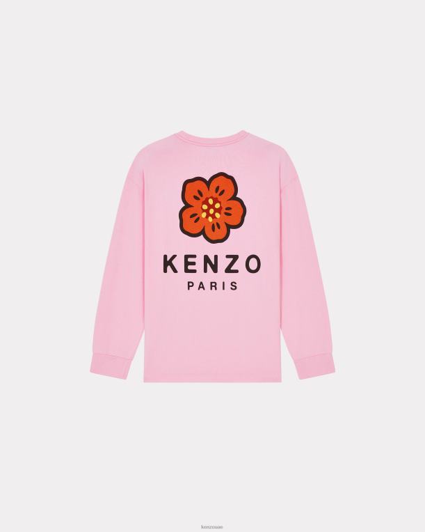 Kenzo نحيف تي شيرت بوكي فلاور كريست وَردَة 84BVD449