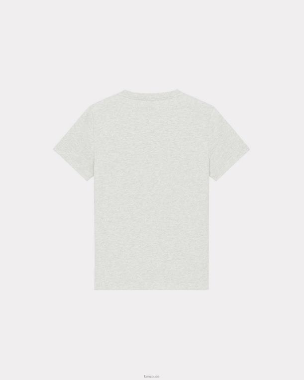 Kenzo نحيف تي شيرت بوكي فلاور كريست رمادي شاحب 84BVD450