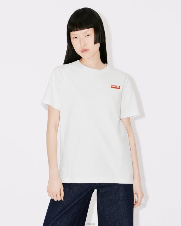 Kenzo نحيف باريس تي شيرت فضفاض قبالة الأبيض 84BVD463