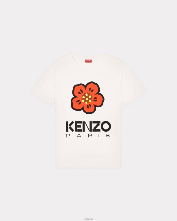 Kenzo نحيف تي شيرت فضفاض من زهرة بوكي أبيض 84BVD480