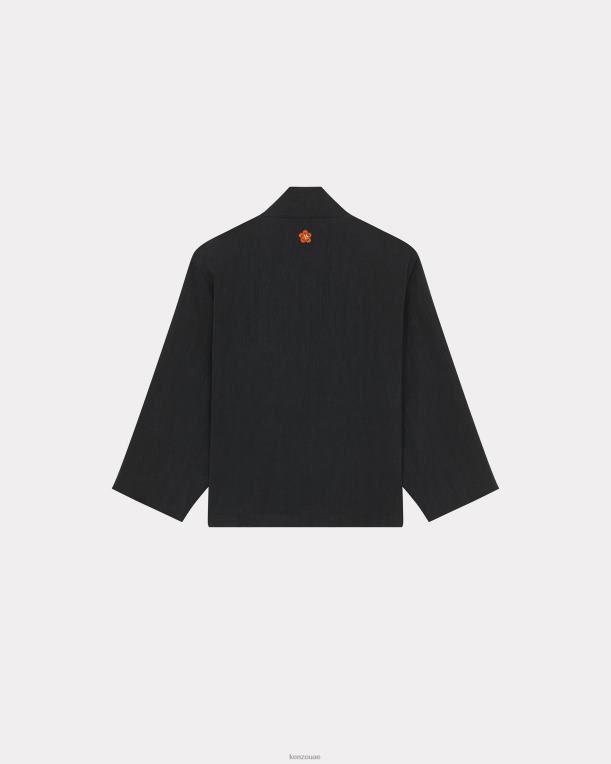 Kenzo نحيف سترة كيمونو أسود 84BVD491