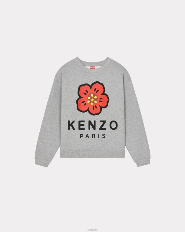 Kenzo نحيف سترة بوكي فلاور الرمادي اللؤلؤ 84BVD537