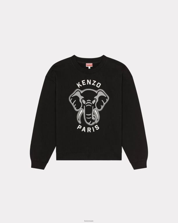 Kenzo نحيف سترة الفيل "اسكواش الغابة". أسود 84BVD549