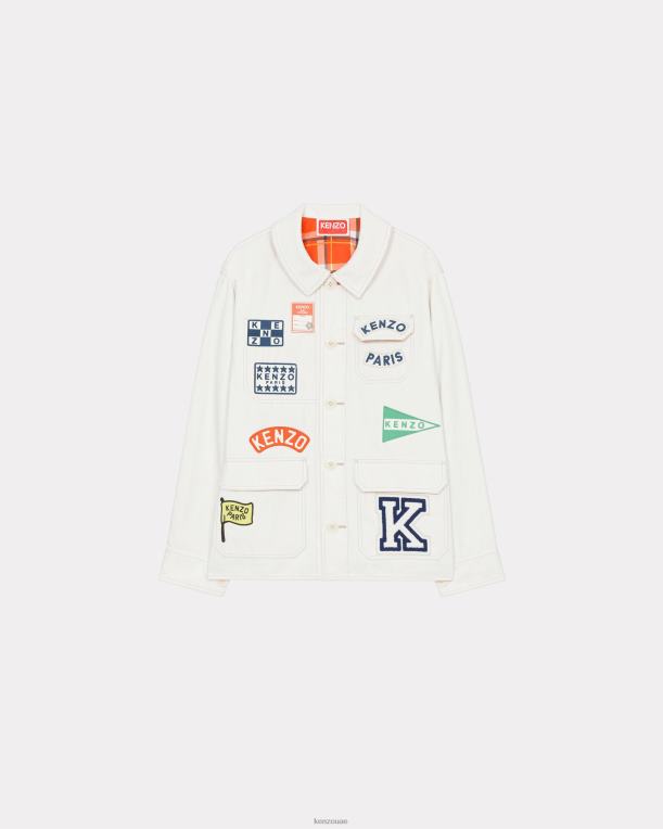 Kenzo نحيف سترة عمال البحارة قبالة الأبيض 84BVD566