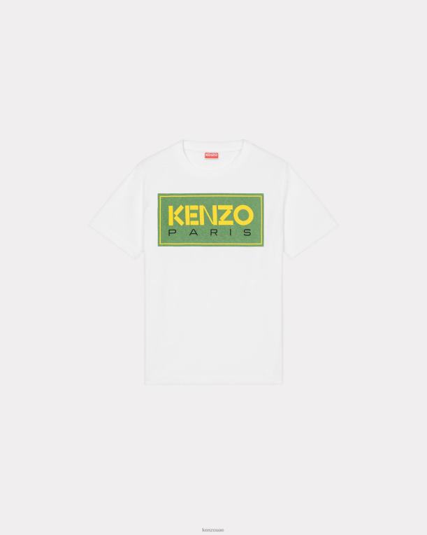 Kenzo نحيف باريس تي شيرت فضفاض أبيض 84BVD601
