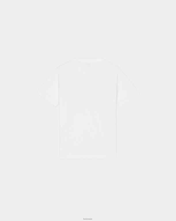 Kenzo نحيف باريس تي شيرت فضفاض أبيض 84BVD601