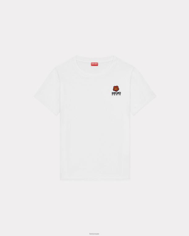 Kenzo نحيف تي شيرت بوكي فلاور كريست أبيض 84BVD605
