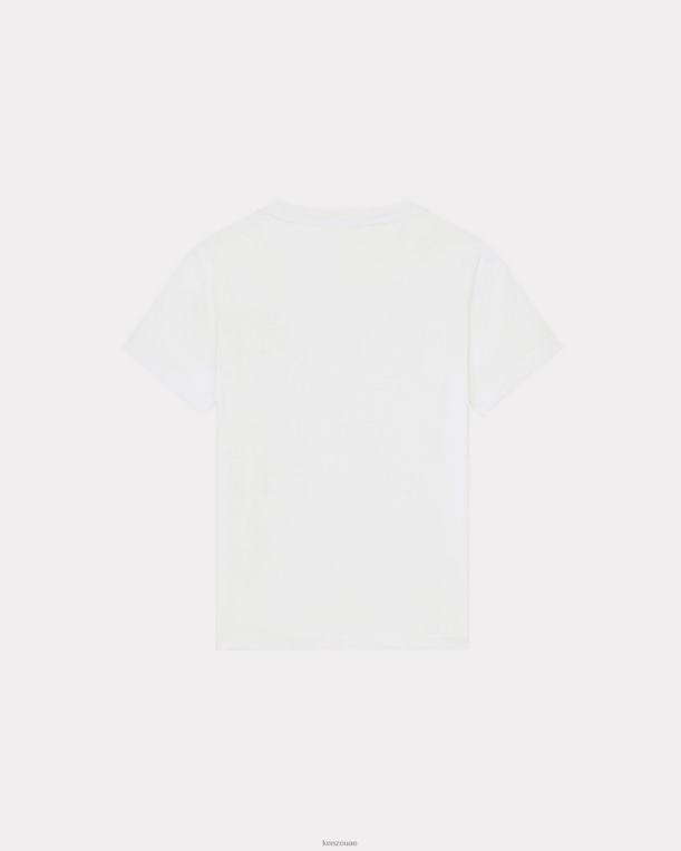 Kenzo نحيف تي شيرت بوكي فلاور كريست أبيض 84BVD605