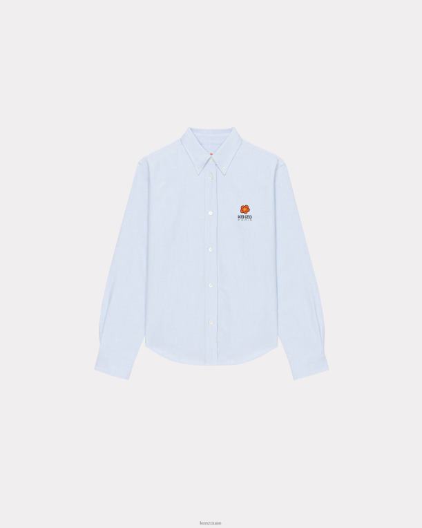 Kenzo نحيف قميص بوكي فلاور كريست سليم السماء الزرقاء 84BVD609