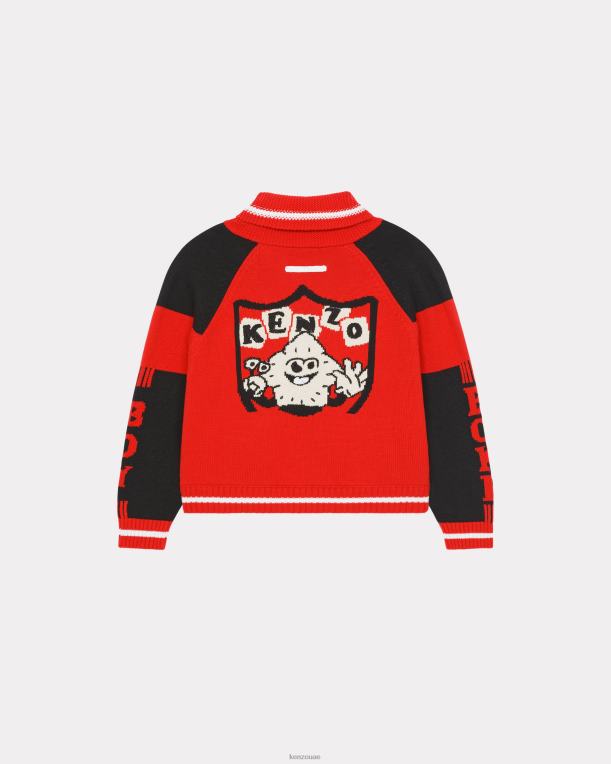 Kenzo نحيف سترة بوكي أحمر متوسط 84BVD648