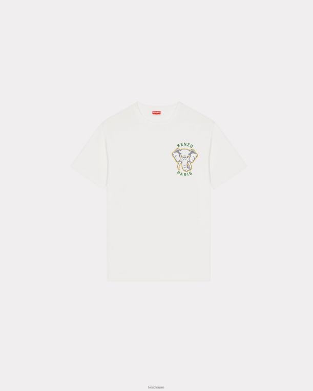 Kenzo رجال تي شيرت على شكل فيل الغابة قبالة الأبيض 84BVD65