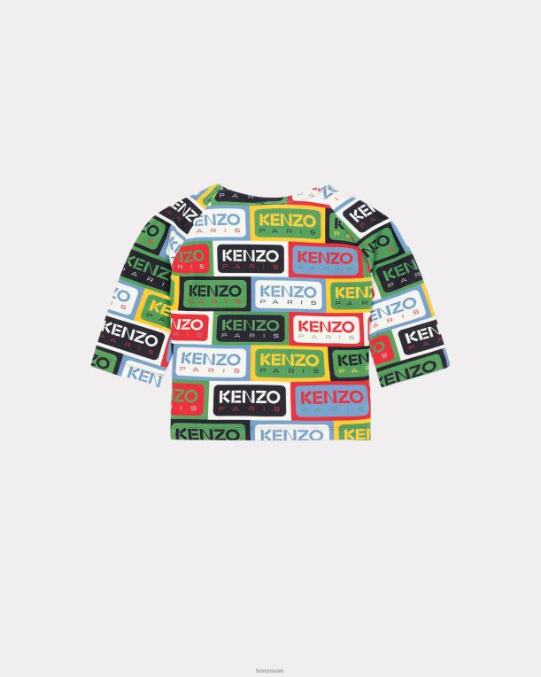 Kenzo نحيف قمة قصيرة للملصقات متعدد الألوان 84BVD692