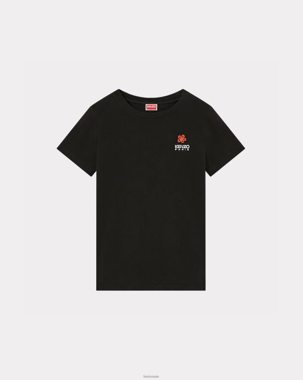 Kenzo نحيف تي شيرت بوكي فلاور كريست أسود 84BVD695