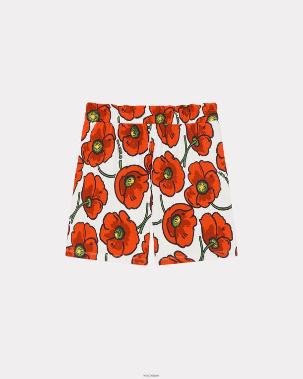 Kenzo أطفال شورت خشخاش صيفي عالي الكبسولة كريم 84BVD719