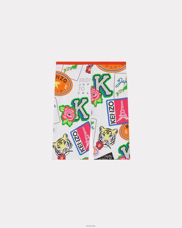 Kenzo أطفال شورت دورة الرحلة بيج فاتح 84BVD761