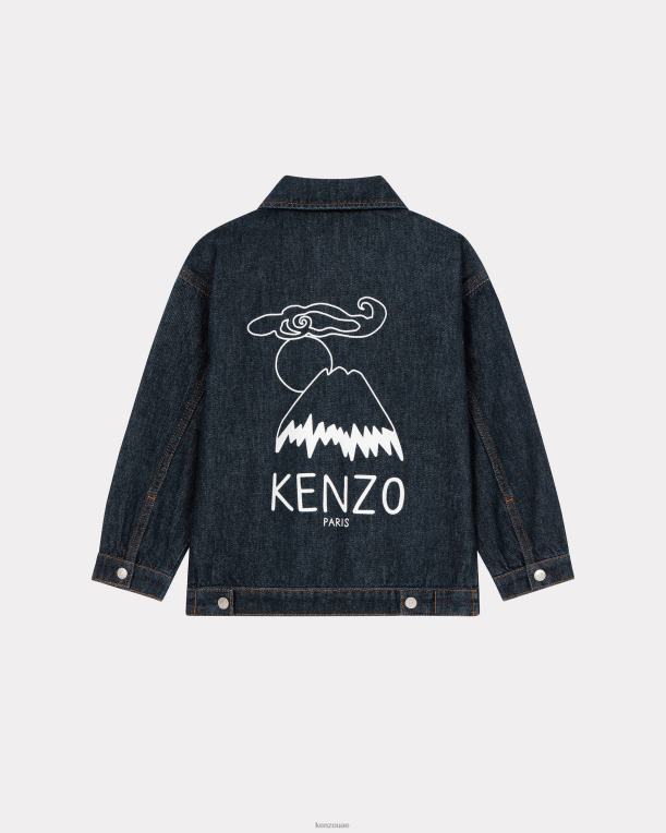 Kenzo أطفال سترة الدنيم جبل فوجي الأزرق الملكي 84BVD763